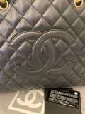 Pre Loved Chanel GST Grand Shopper Tote in Black Cavier Leather