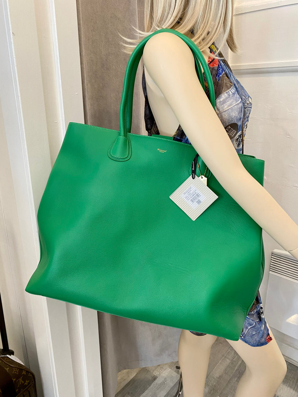 Preloved Moncrief Emerald Green London Chrissy Oversized Tote - NEW