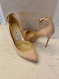 Pre Loved Jimmy Choo Lucy Dusty Pink Satin High Heel Shoe Pink UK 6