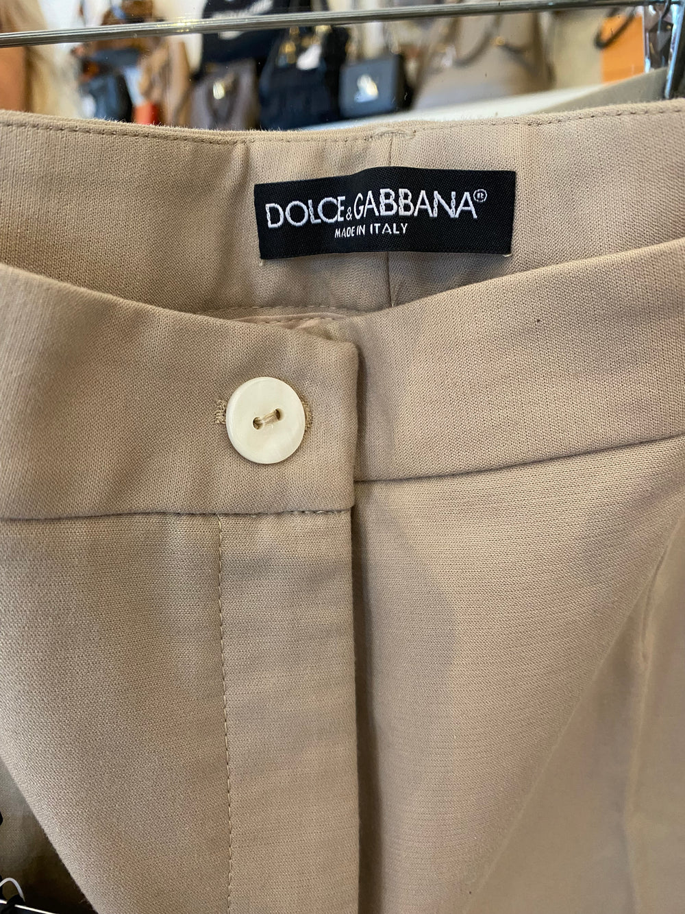 Pre Loved Dolce & Gabbana Beige Trousers Size 42, uk10 (new)