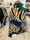 Hermes Zebra Pegasus Cashmere & Silk Shawl 140cm