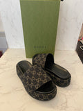 Pre Loved Gucci Angelina Denim Platform Slider UK 7.5 (excellent)