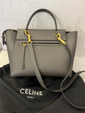 Pre Loved Celine Grey Leather Belt Bag