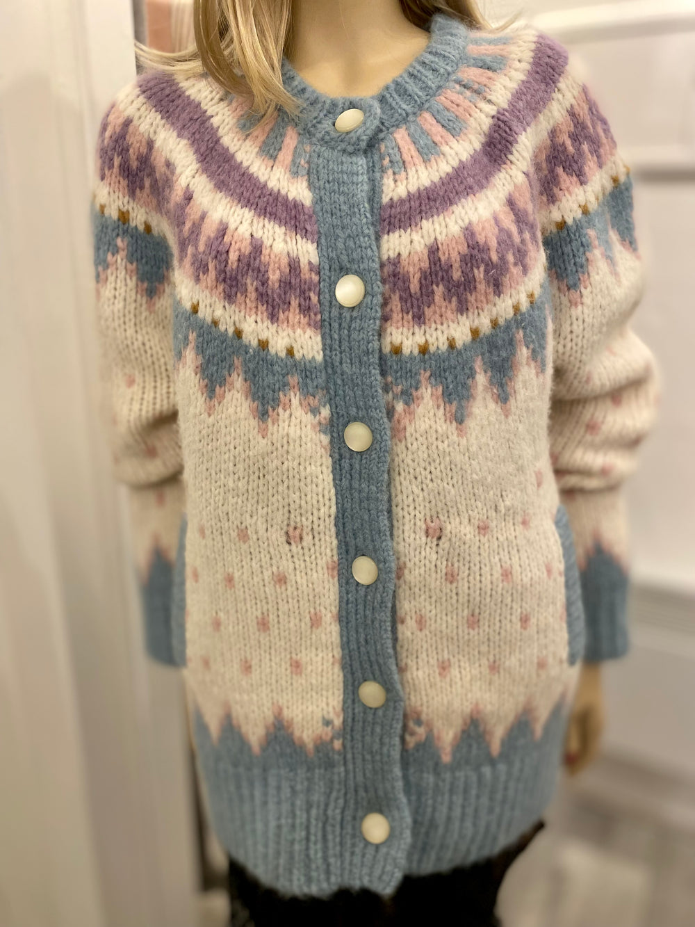 Pre Loved Love Shack Fancy Alpaca Boyfriend Cardigan uk M excellent