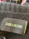 Pre Loved Zadig & Voltaire Embroidered Cashmere Shrug One Size (excellent)