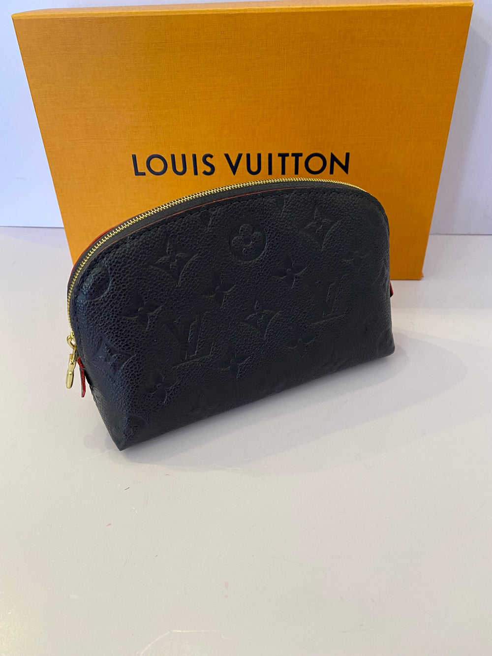 Pre Loved Louis Vuitton Cosmetic Pouch Empreinte Blue