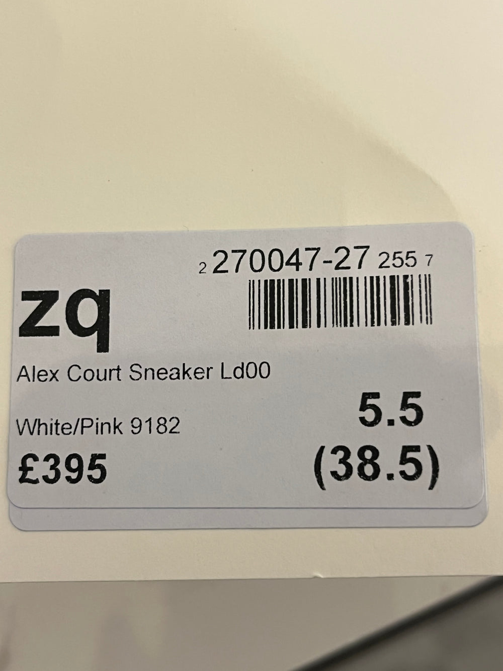 Pre Loved Alexander McQueen Oversized White Trainers with Pink Accents UK 5.5 (new)