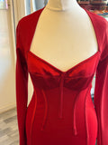 Pre Loved Dolce & Gabbana red corset bodycon dress  IT38  UK6 (new)