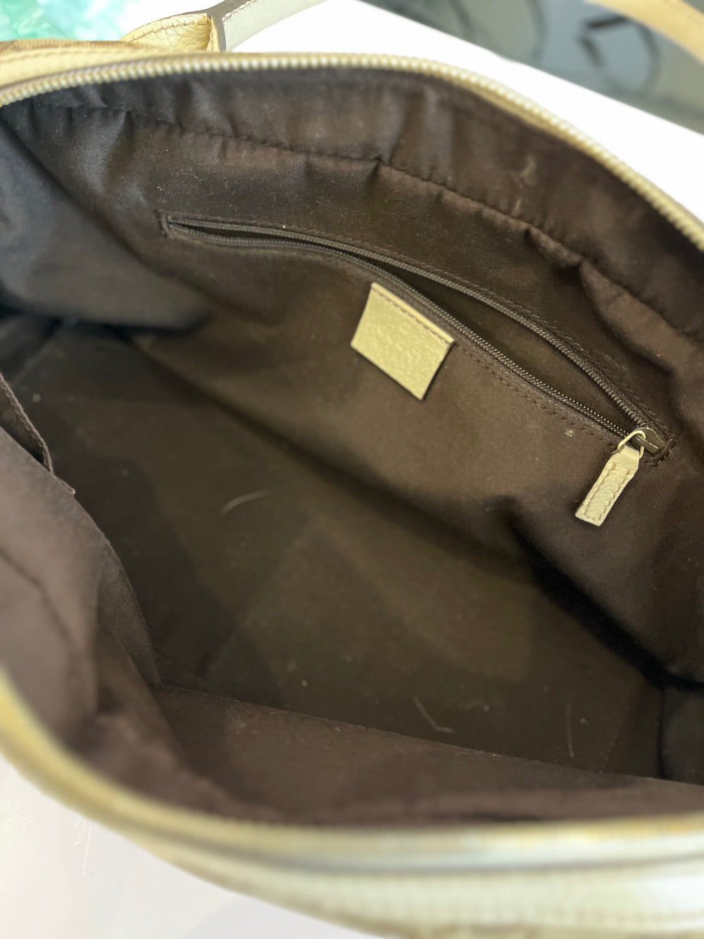Pre Loved Gucci Vintage Princy Bag in GG Monogram Canvas with Leather Handles