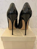 Pre Loved Jimmy Choo Anouk Black Patent Heels UK 4.5