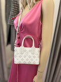 Pre Loved Christian Louboutin Cabata Nano Bag in White - excellent
