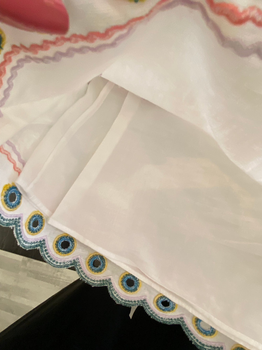 Pre Loved Zimmerman Embroidered Linen White Shorts UK6