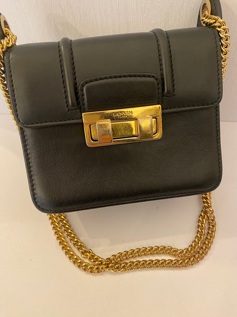 Pre Loved Lanvin Mini Jigi Vintage Leather Cross Body