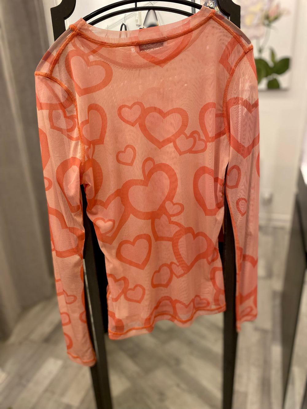 Pre Loved JW Anderson Heart top in Powder Pink size M (excellent)