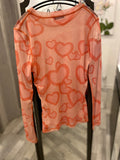 Pre Loved JW Anderson Heart top in Powder Pink size M (excellent)