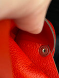 Pre Loved Hermes Bastia Change Purse in Rouge (excellent)