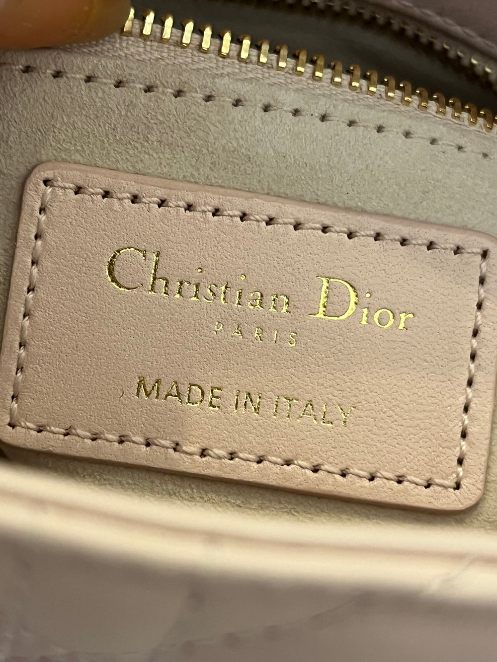 Pre Loved Lady Dior Mini Handbag in Powder Pink with Diamantés (new)