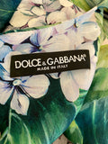 Preloved Dolce & Gabbana Silk Short Sleeved Hydrangea Dress size 42 uk10 (pristine)