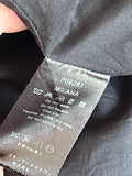 Anne Fontaine Black Linen Dress with Ruffle FR 42 U.K. 14