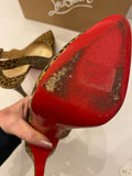 Pre Loved Christian Louboutin 120 Patent Leopard Heels uk4