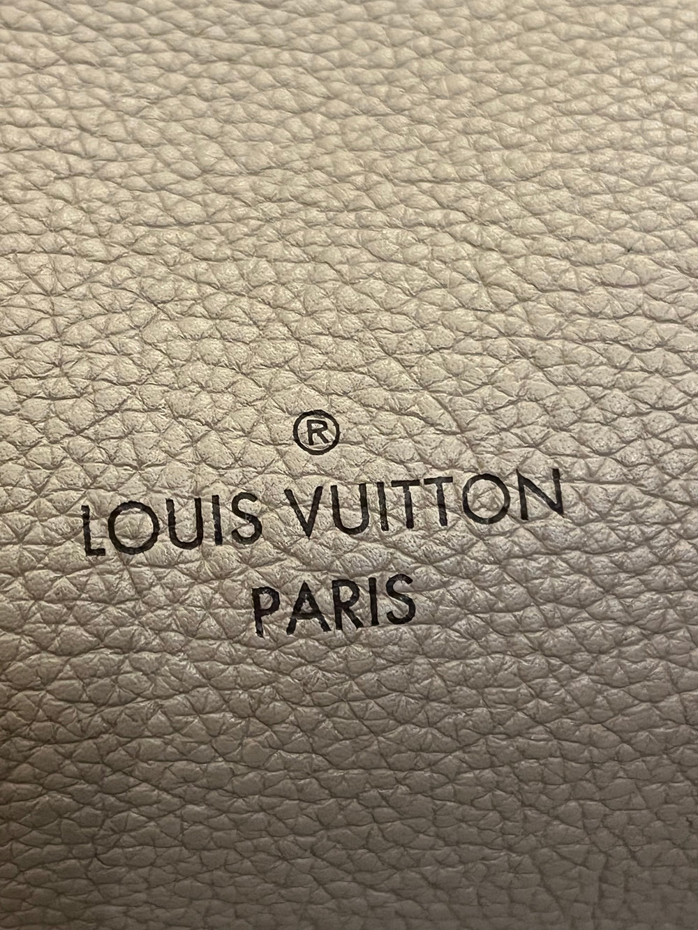 Pre Loved Louis Vuitton Mahina Haumea Bag in Two-Tone Beige