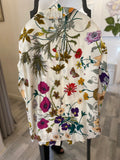 Pre Loved Gucci Floral Silk Frilled Floral Blouse uk12