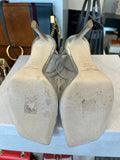 Jimmy Choo Azia Glitter Heels UK 4.5