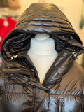 Moncler Grenoble Black Down Jacket With Hood & Fur Cuffs Size 3 fits UK 12-14