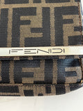 Pre Loved Fendi Zucca Shoulder Bag in Brown