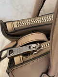Pre Loved Prada Beige Leather and Suede Medium Tote