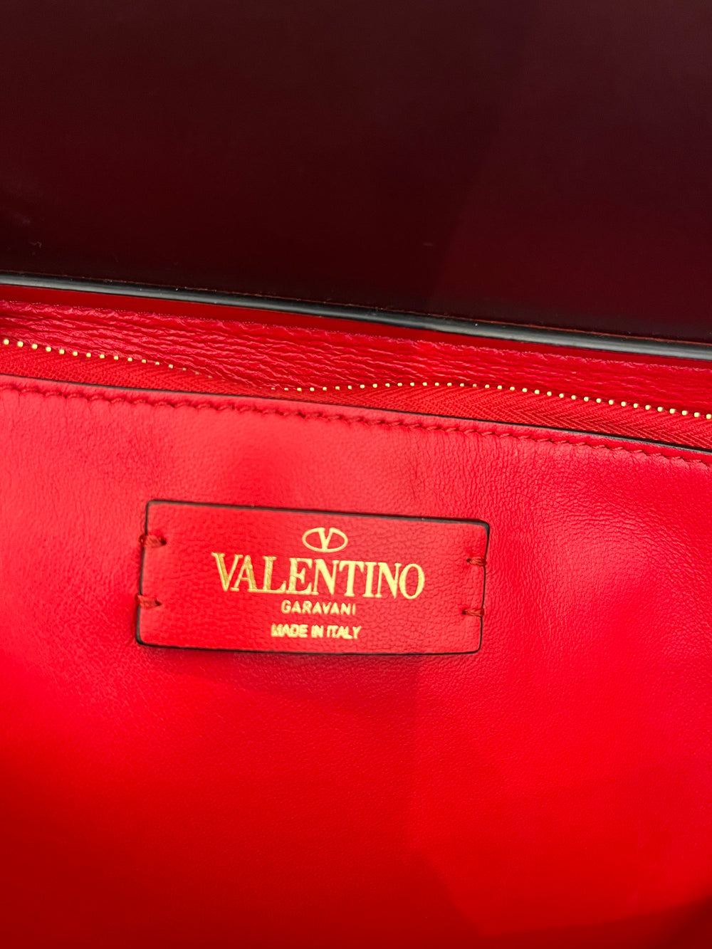 Pre Loved Valentino Garavani Red Leather Tote Bag