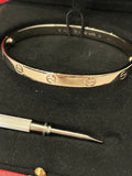 Pre Loved Cartier 18ct White Gold Love Bracelet Classic Model 19cm (Pristine)