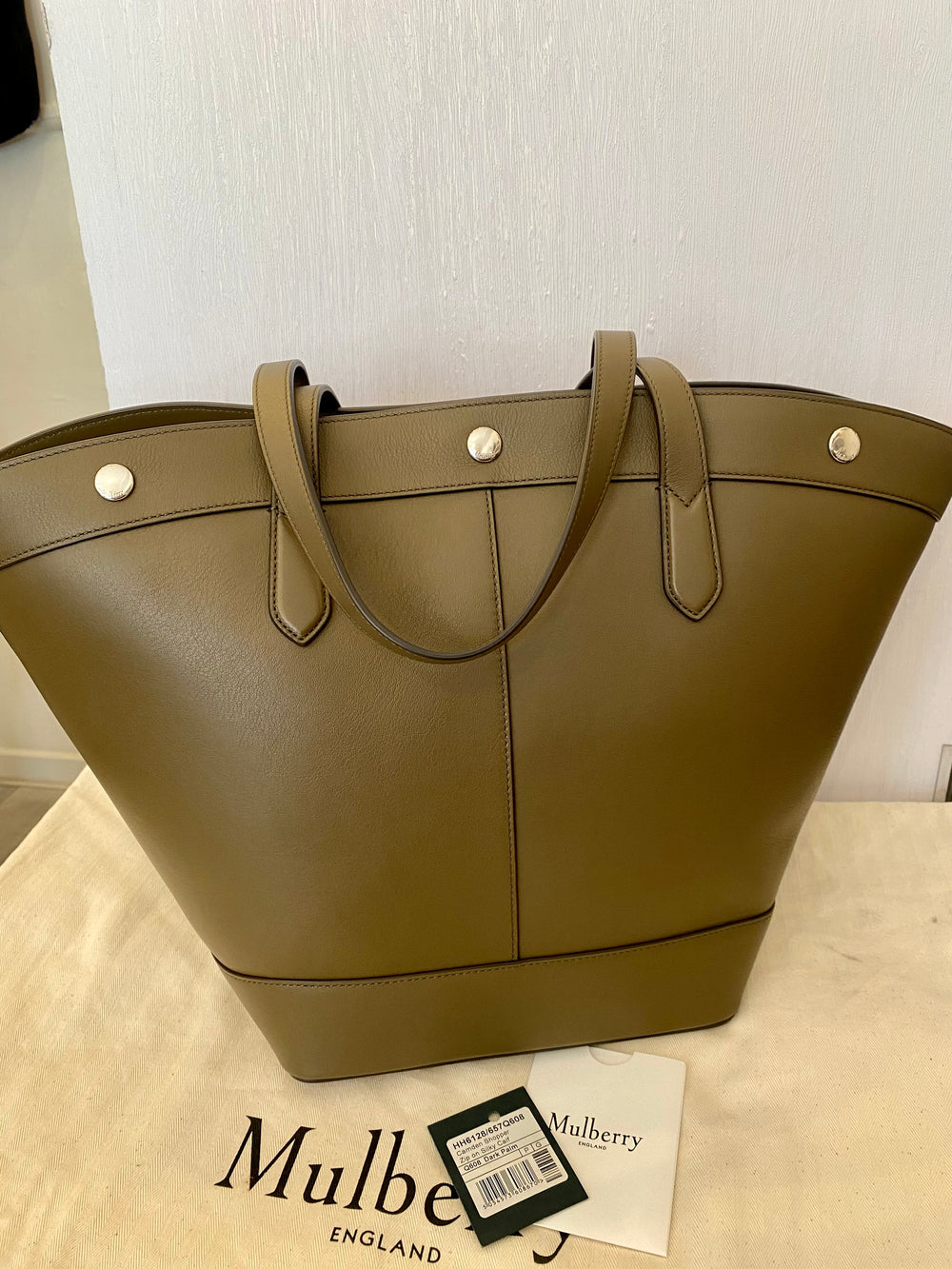 Pre Loved Mulberry Camden Shopper in Dark Palm (excellent)