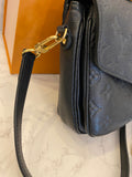 Pre Loved Louis Vuitton Pochette Metis Bag in Black Empreinte Leather **RESERVED A**