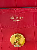 Pre Loved Mulberry Small Darley in Red Croc style Leather