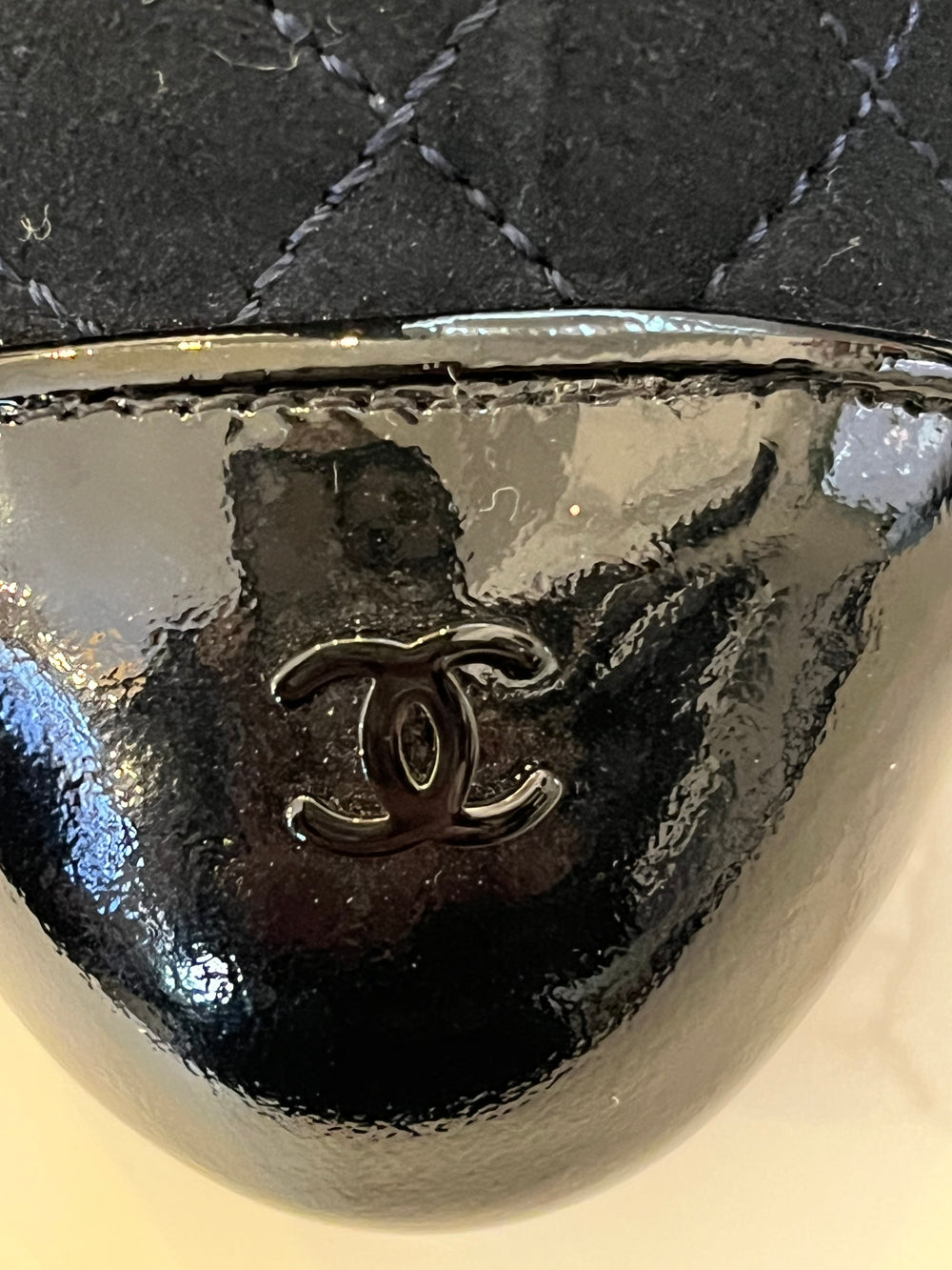 Pre Loved Chanel Black Quilted Suede Ankle Boots Size Uk 6