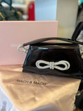 Mach and Mach Samantha Crystal Bow Black Patent Bag