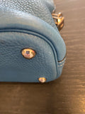 Pre Loved Hermes Bolide in Blue Jean Leather with Palladium Hardware