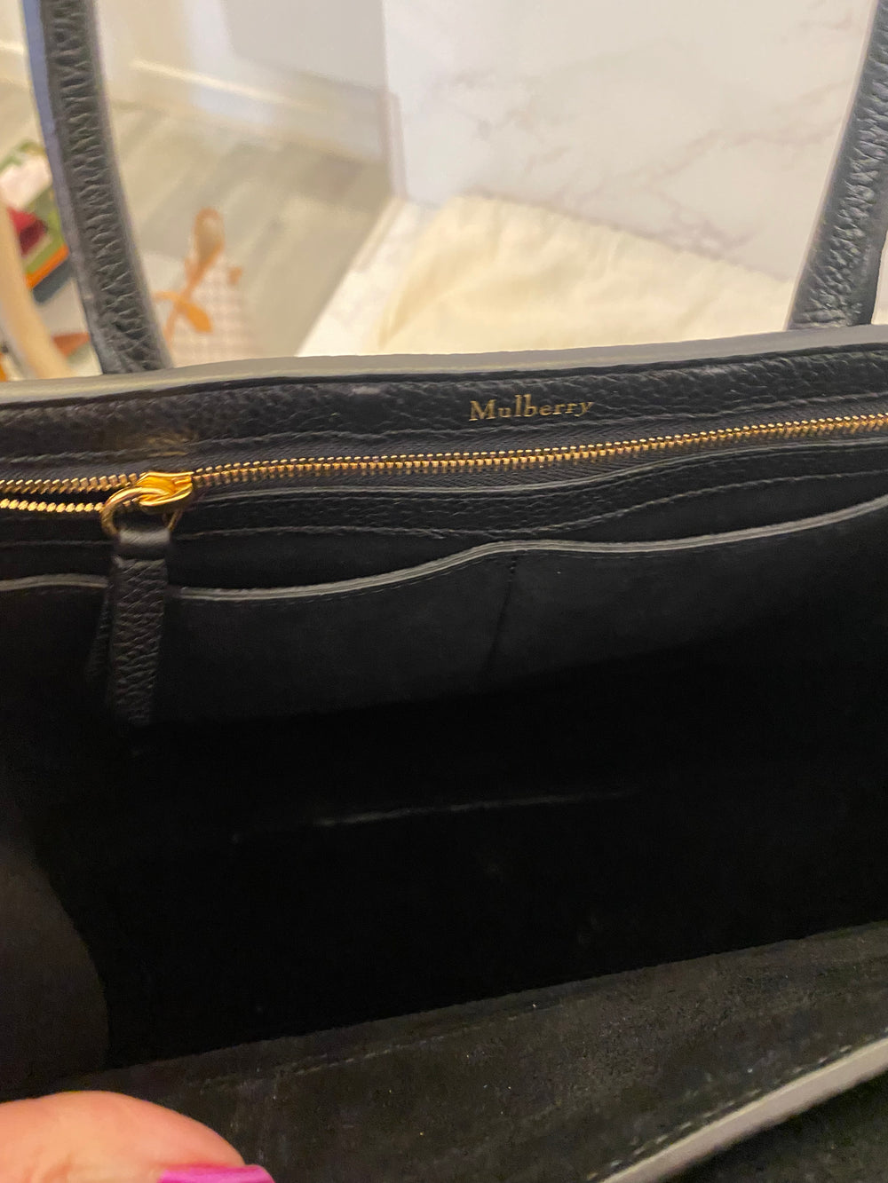 Pre Loved Mulberry Strap Bayswater in Black (excellent)