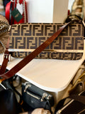 Pre Loved Fendi Zucca Shoulder Bag in Brown