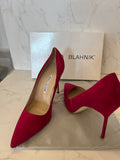 Pre Loved Manolo Blahnik Pink Suede Heels UK 7.5