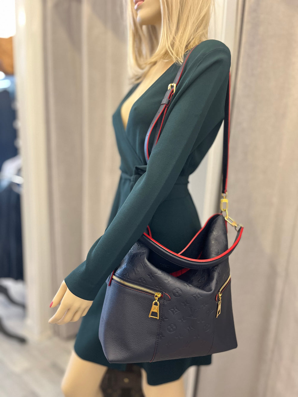 Pre Loved Louis Vuitton Marine & Rouge Melie Shoulder Bag (as new)