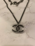 Chanel CC Necklace in Gunmetal
