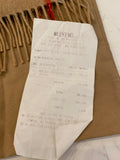Pre Loved Burberry Cashmere Giant Beige Check Scarf (excellent)