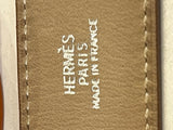Hermes Artemis Touareg Cuff in Beige Leather Dark Pewter Hardware