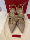 Pre Loved Valentino Garavani Rock Stud Nude Heels UK 8