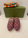 Pre Loved Gucci Princetown Pink Canvas GG Mules UK3 (new)