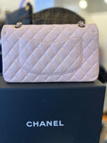 Pre Loved Chanel Classic Flap Bag in Powder Pink Caviar Leather (excellent)