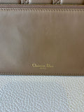 Pre Loved Christian Dior Cannage Pouch in Gris Leather - Excellent