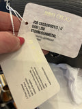 Jimmy Choo Bag Embossed Leather Crossbody Bag in Grey  (new)